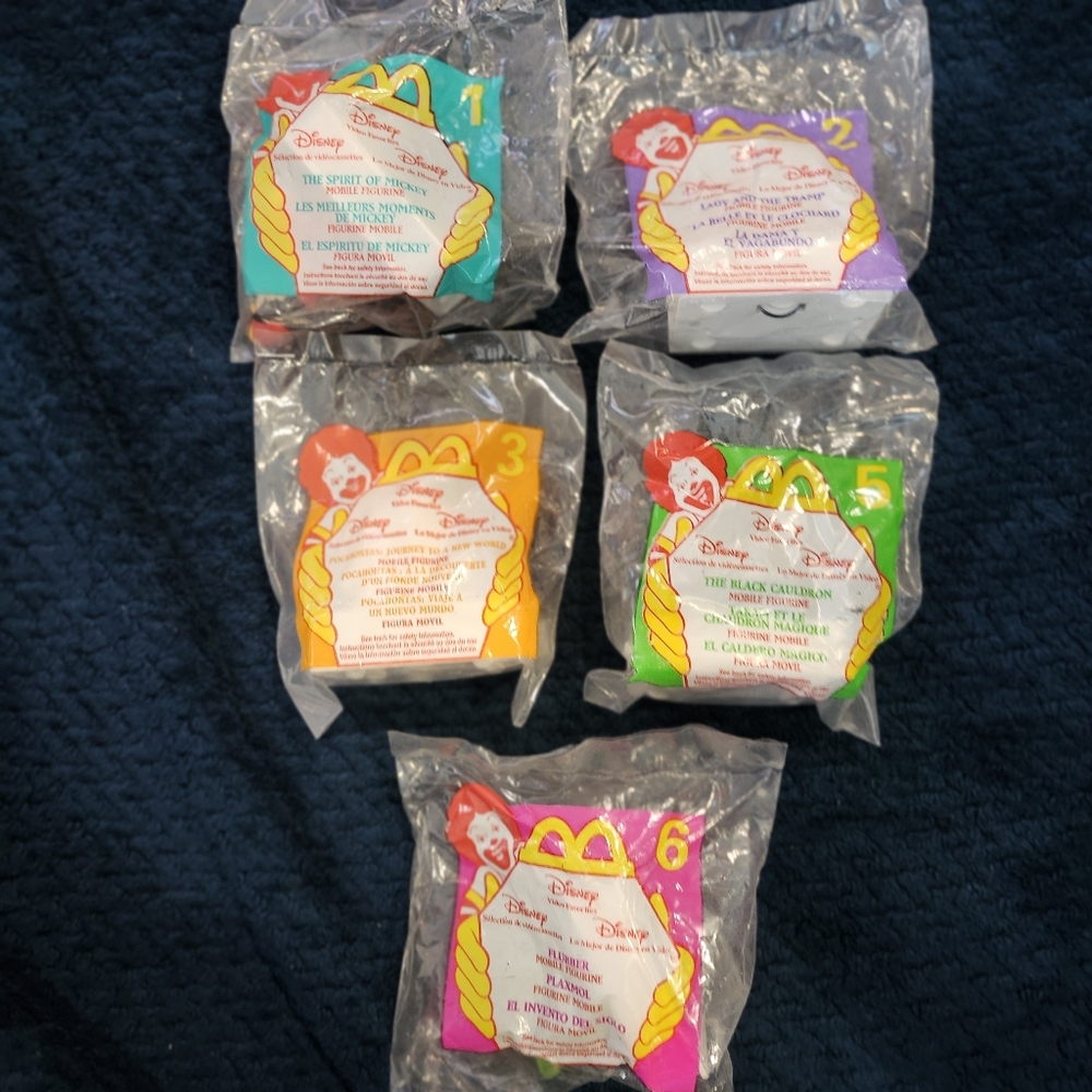 vintage McDonald's Disney Video Favorites Happy Meal toys from the 1990s